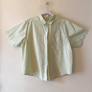 Green Floral Button Down Shirt